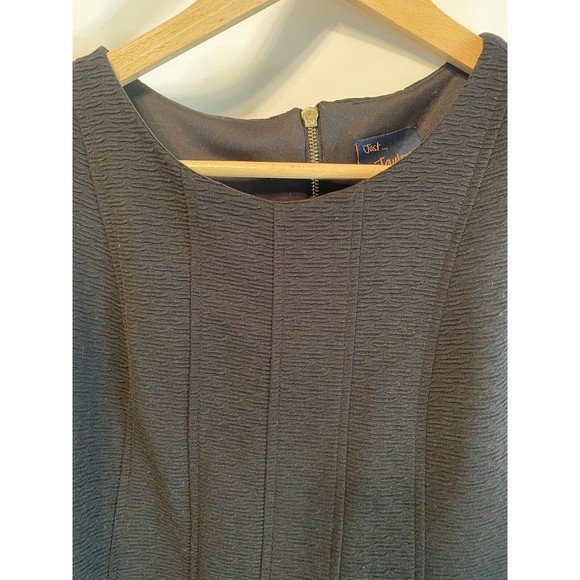 Just... Taylor Women‎ Black Casual Dress 8 Zipper Back Packable No Wrinkles - Picture 6 of 7